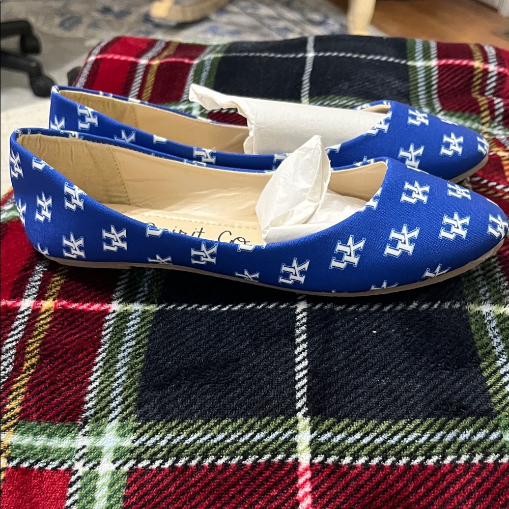 Spirit Blue Patterned Flats - Picture 8 of 9
